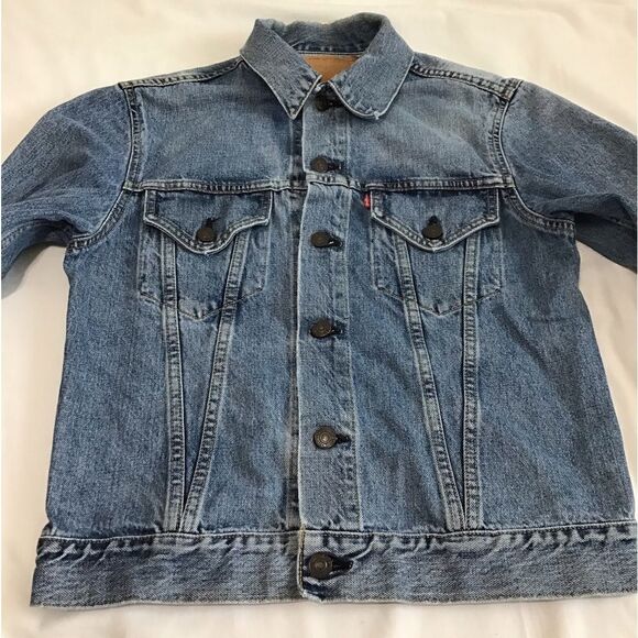 Levi’s Jean Jacket Big E Trucker Style Jacket Button J02 Vintage 80-90’s Size 38 - Picture 3 of 16
